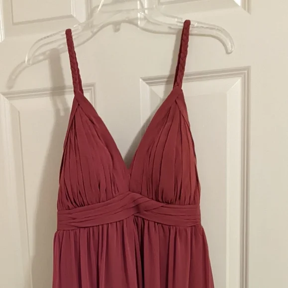 Azazie terra cotta long formal dress - Picture 6 of 13